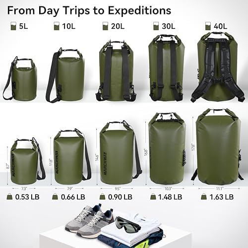 Army green waterproof dry bag 10l — photo 4