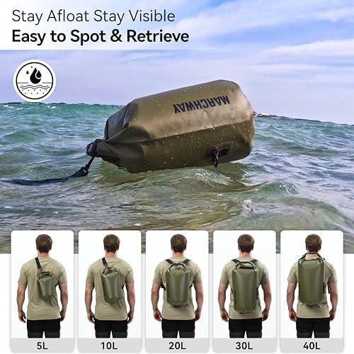 Army green waterproof dry bag 10l — photo 5
