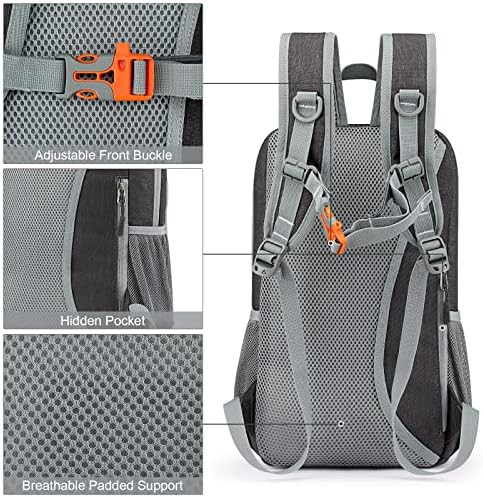 Dark grey waterproof hiking daypack 10l — photo 5