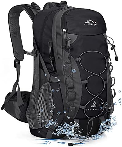 Black lightweight 35L daypack for hiking