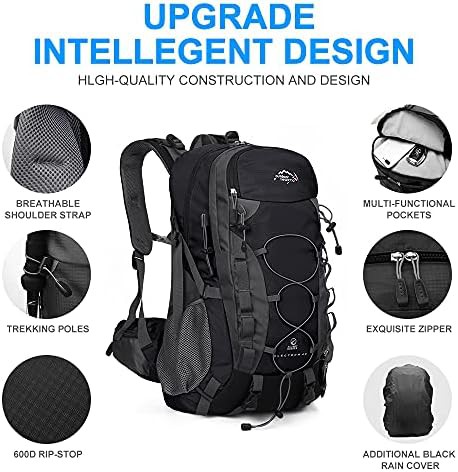 Black lightweight 35L daypack for hiking — photo 3