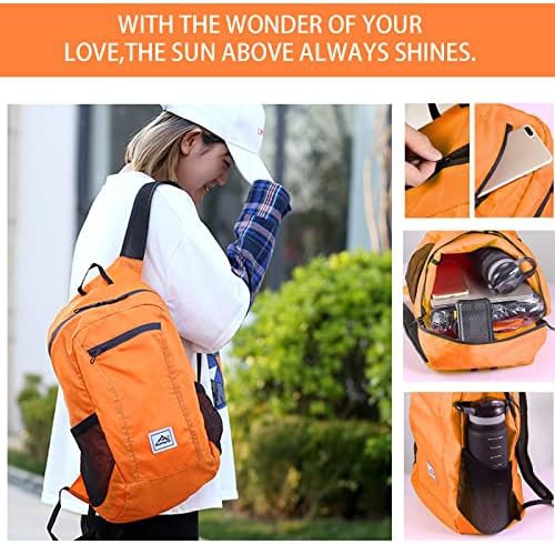 Orange ultralight 20L waterproof daypack — photo 4