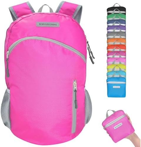 Fushia foldable waterproof hiking backpack 35l