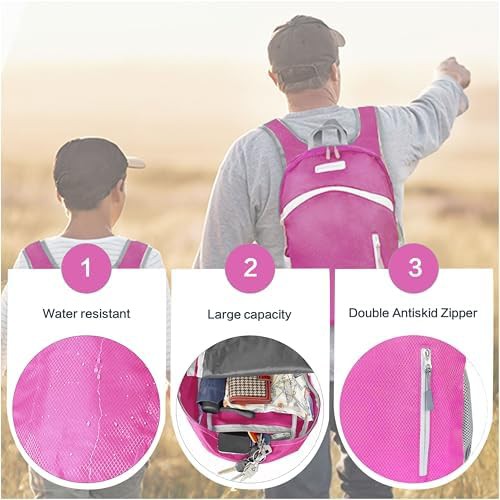 Fushia foldable waterproof hiking backpack 35l — photo 4
