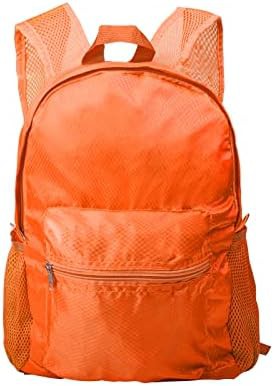 Orange packable ultralight camping backpack 25L