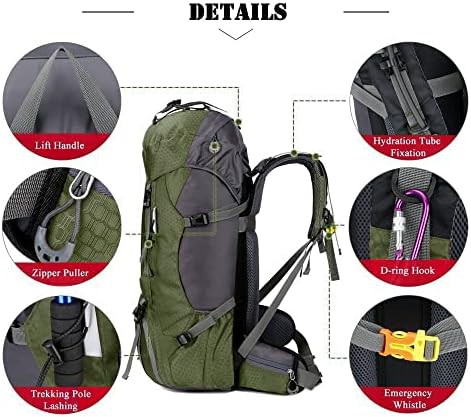 Bseash 60L outdoor rucksack hiking backpack — photo 3