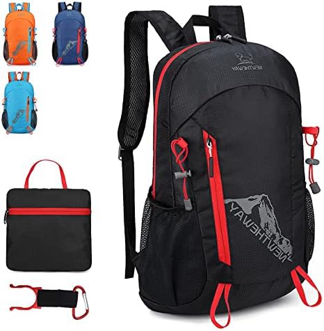 Black 20L ultralight folding daypack