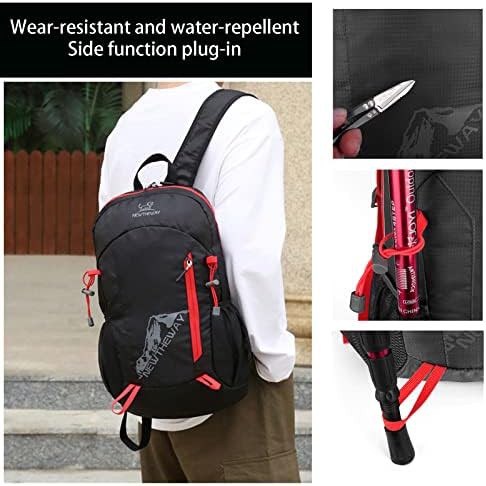 Black 20L ultralight folding daypack — photo 4