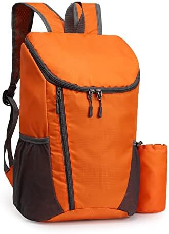 Orange packable hiking backpack