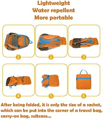Orange 20L folding waterproof daypack — photo 4