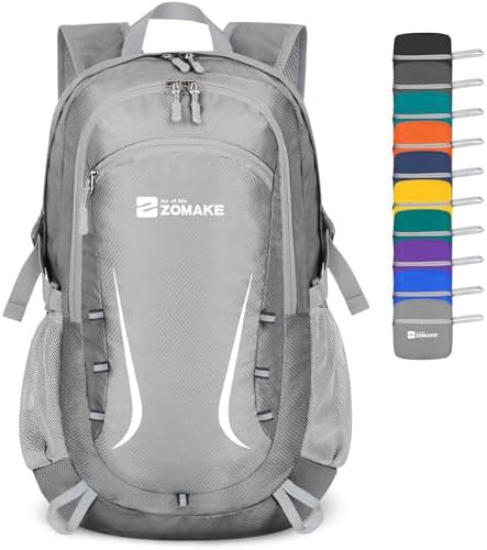 Silver grey 35l water resistant foldable daypack