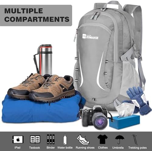 Silver grey 35l water resistant foldable daypack — photo 3