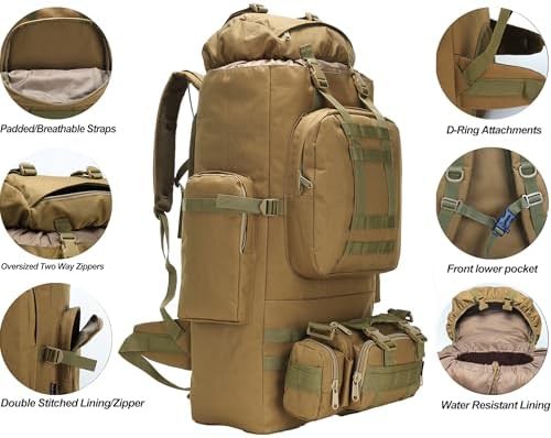 Military molle camping rucksack 100l — photo 4