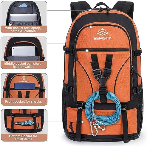Expandable 40L Hiking Daypack in Black — photo 3