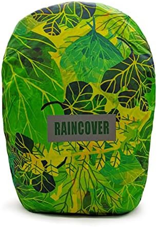 Green leaf waterproof backpack rain cover forty to fifty l