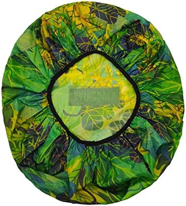 Green leaf waterproof backpack rain cover forty to fifty l — photo 3