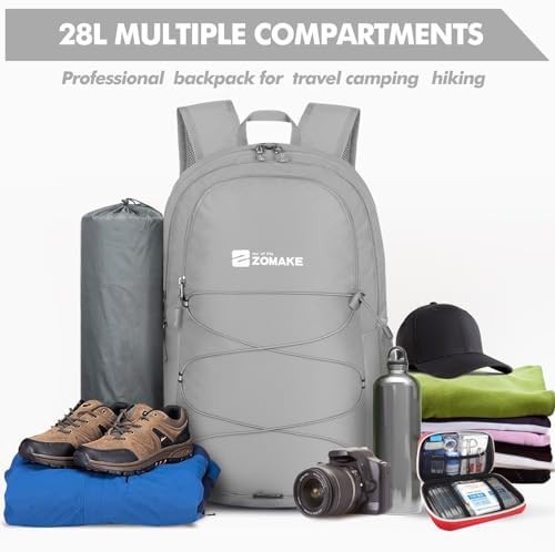 Silver grey 28l ultralight travel daypack — photo 3