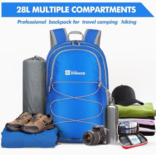 Dark blue 28l travel hiking daypack — photo 3