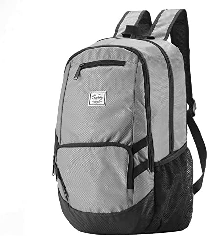 Gray Foldable Water Resistant Backpack 25L