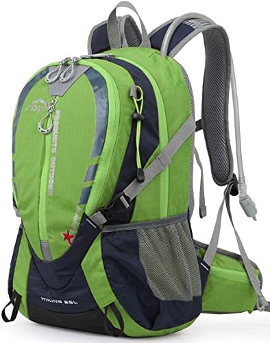 Green Hydration Hiking Backpack with 2L Bladder