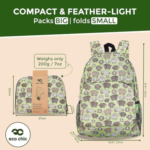Packable Waterproof Backpack with Sheep Print — photo 3