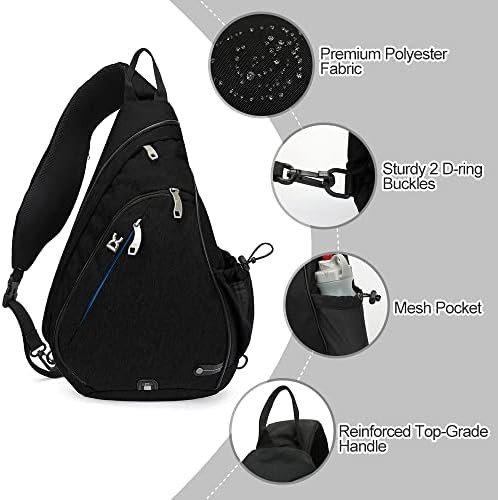 Black crossbody sling bag with bottle holder — photo 3