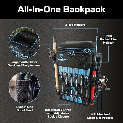 Blue drift tackle backpack — photo 3
