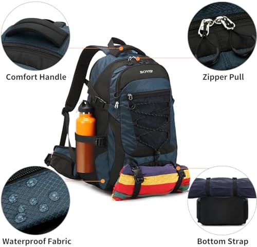 Blue 40L waterproof hiking daypack — photo 4