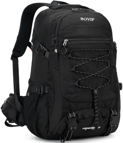Black 40L waterproof hiking daypack