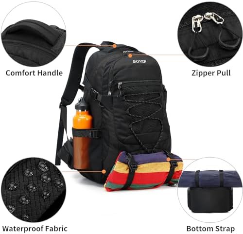 Black 40L waterproof hiking daypack — photo 4