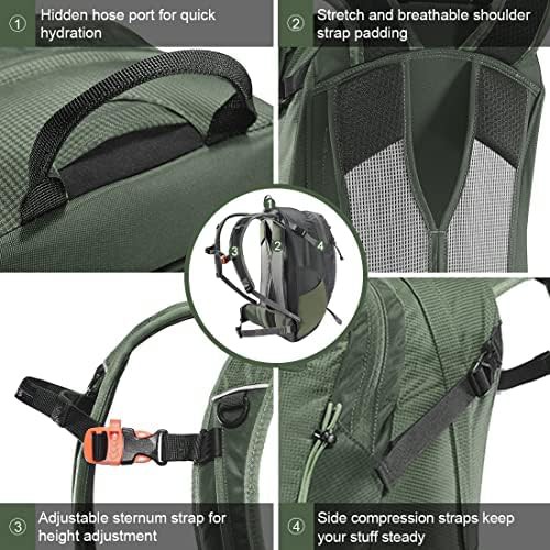 Dark Green Waterproof Daypack with Rain Cover — photo 5
