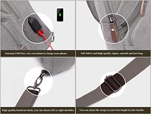 Black canvas sling bag for outdoor cycling — photo 5