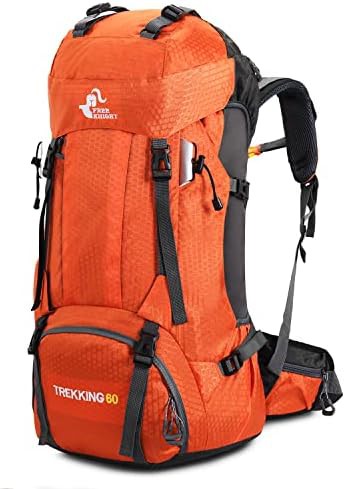 Bseash 60L waterproof hiking backpack with rain cover