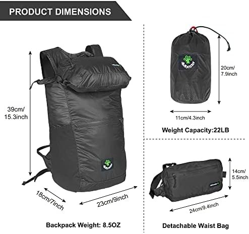Black 2 in 1 hiking daypack 32l — photo 3