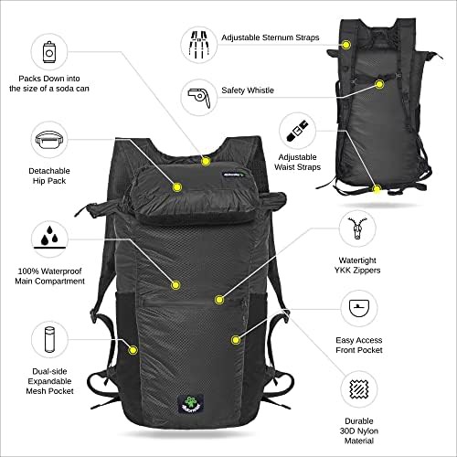 Black 2 in 1 hiking daypack 32l — photo 4