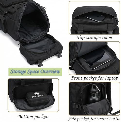 Black 70L Military Rucksack with Molle — photo 3
