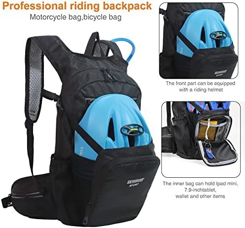 Black waterproof hiking daypack 15l — photo 3