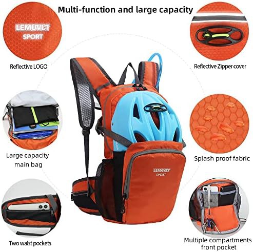 Orange rucking waterproof hiking daypack 15l — photo 5