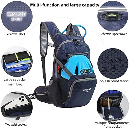 Navy waterproof hiking daypack 15l — photo 5