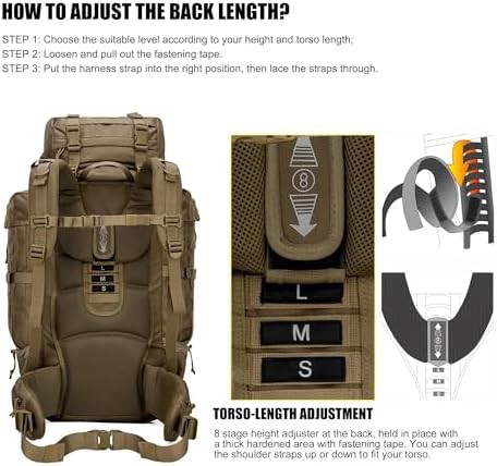 70L military hunting rucksack backpack — photo 5