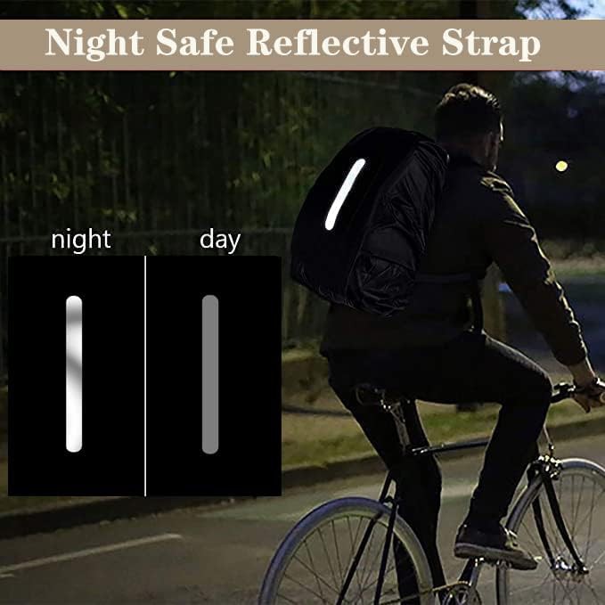 Waterproof reflective backpack rain cover pair — photo 3