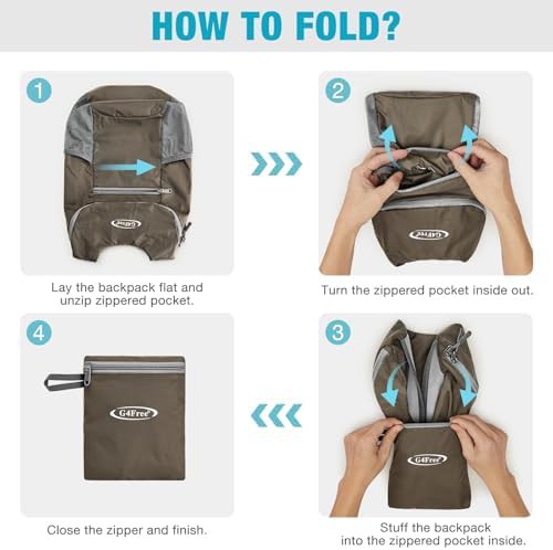 Dark green foldable rucksack 11.0 in — photo 3