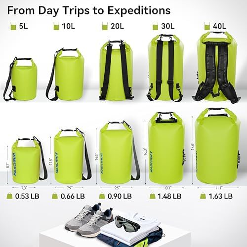 Bright yellow waterproof dry bag 40l — photo 4