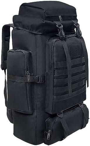 Black waterproof knapsack 80l — photo 4