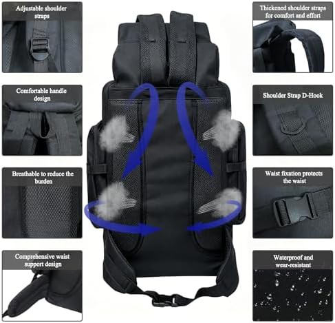 Black waterproof knapsack 80l — photo 5