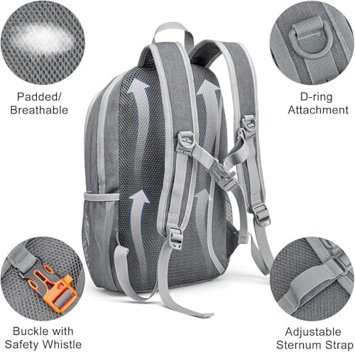 Light grey RFID mini rucksack 20l — photo 5