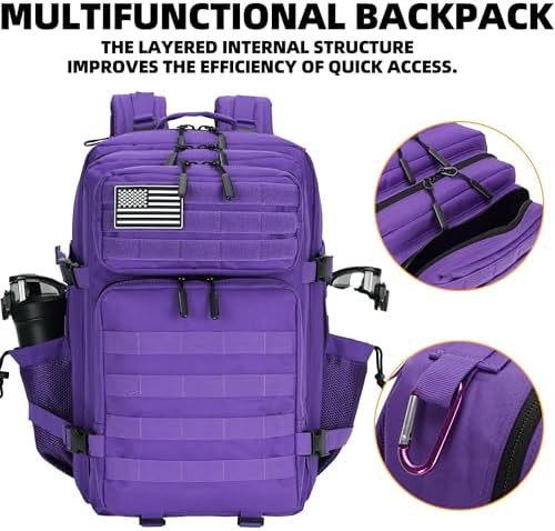 Camo tactical backpack forty five l army molle bag — photo 4