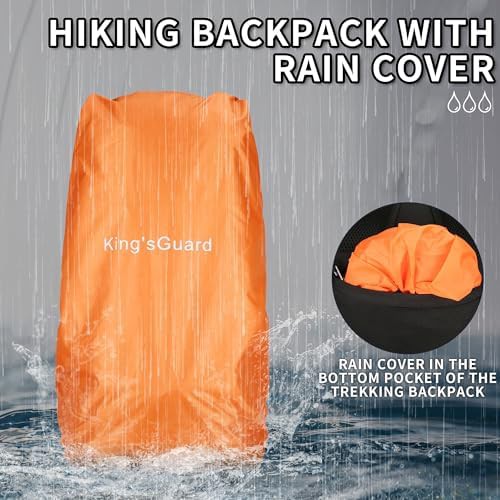 Navy waterproof mountaineering backpack 60l — photo 3