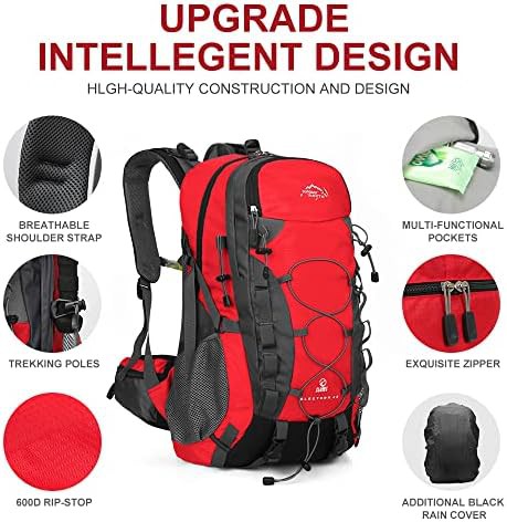 Lightweight hiking daypack with waterproof rain cover — photo 4