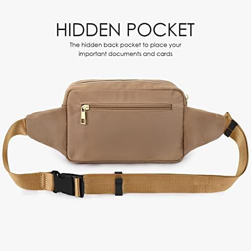 Brown belt bag 5 zipper pockets — photo 3
